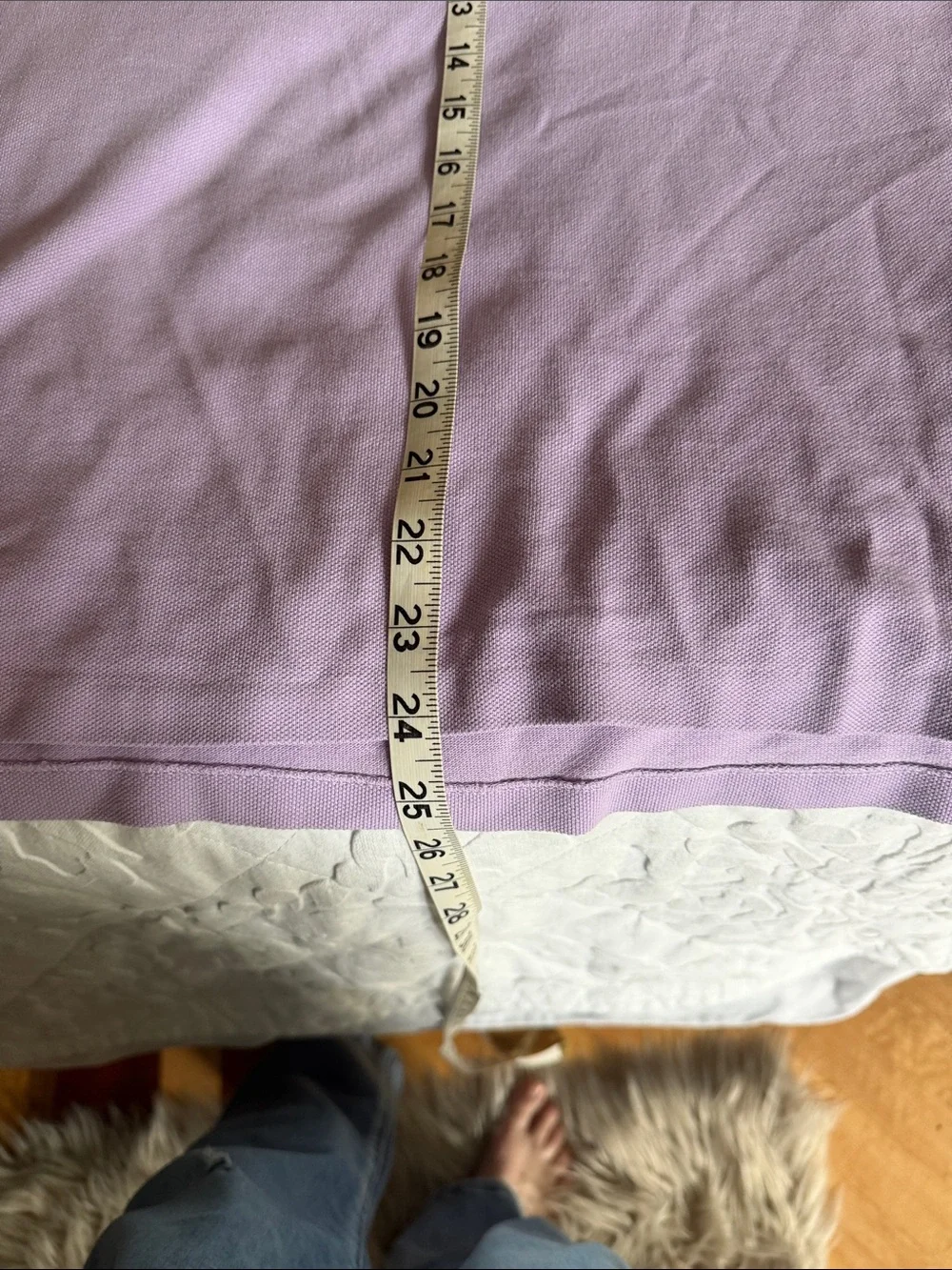 Ralph Lauren Lavender Polo with Green Pony M excellent condition